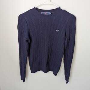 Vineyard Vines Kids Navy Cable-knit Sweater, Medium